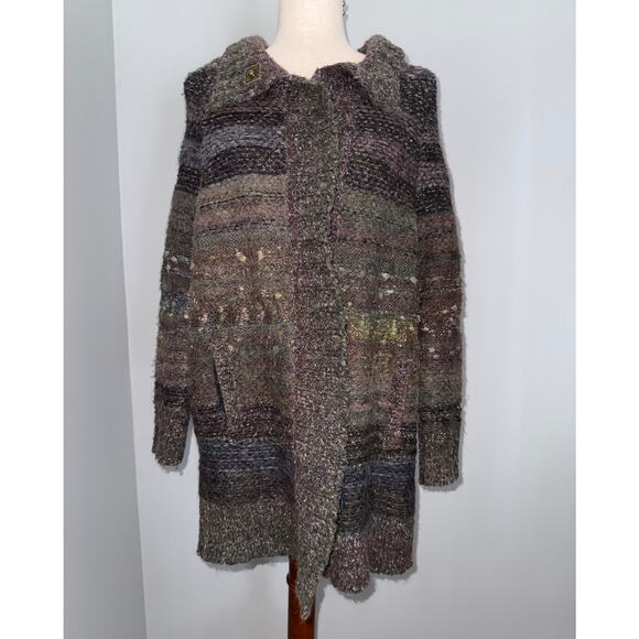 Free People Starlight Shadow Poncho/Cardigan sweater -multicolor - size XS - Picture 12 of 12